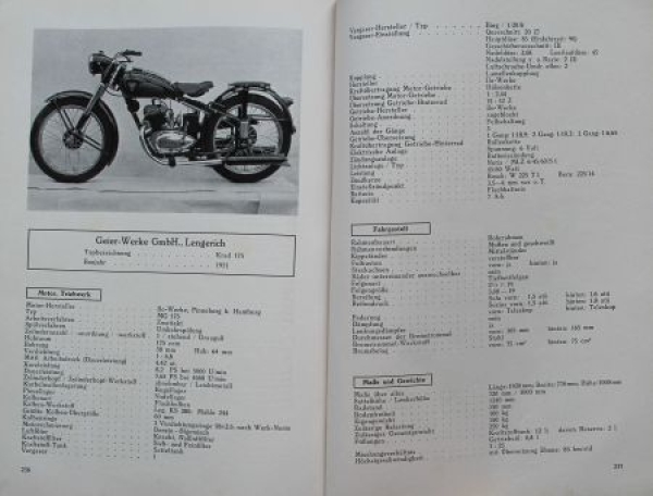 Windecker "Motorradtypen 1951-52" 1951 Motorbike-Yearbook (9163)